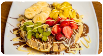 Waffle with Fruits